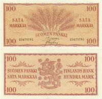 100 Markkaa 1957 U3675791 kl.6